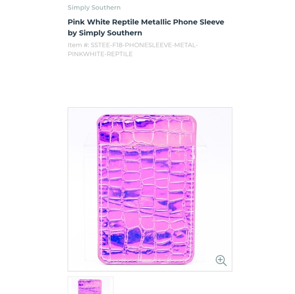 NWT Simply Southern Purple Metallic Holographic Card Holder/Phone Sleeve - Picture 4 of 7